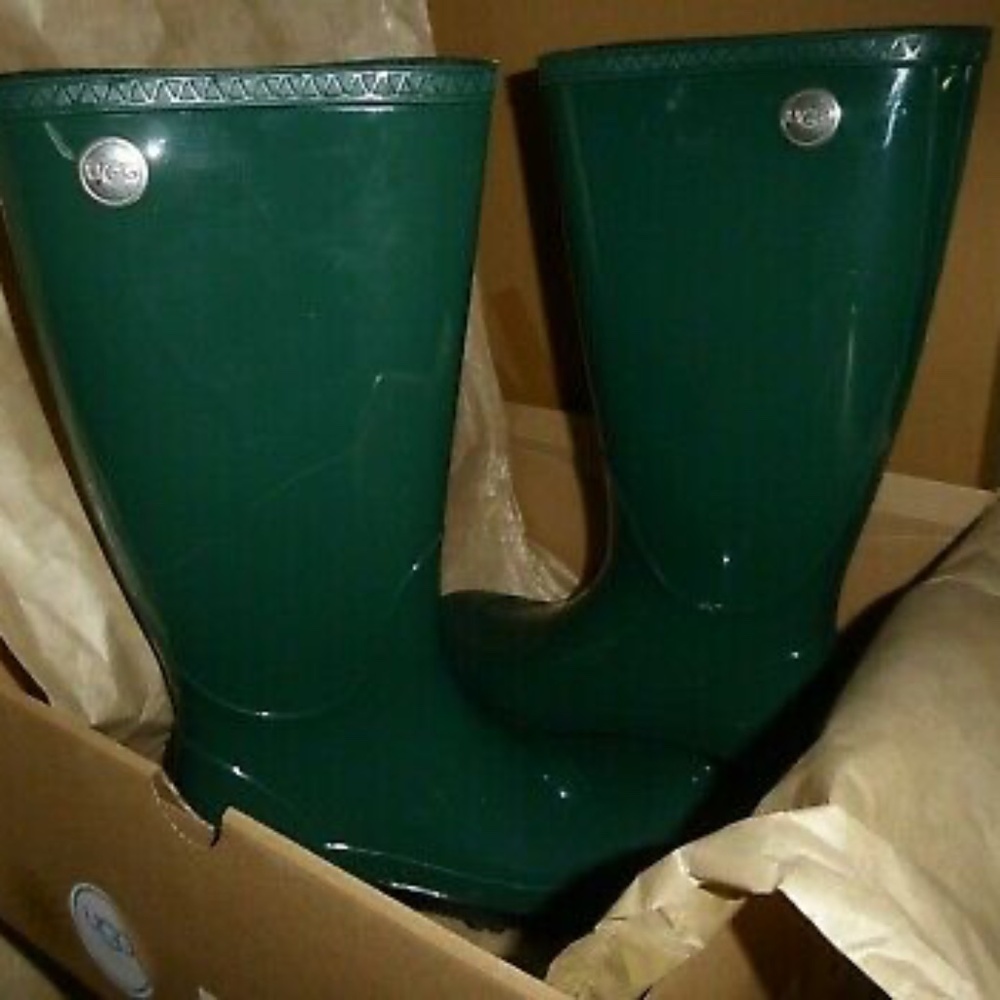 SALE 🎈 UGG Womens Shaye Rain boots High-Gloss Pine Green Women’s 6 NEW in Box - Picture 8 of 11